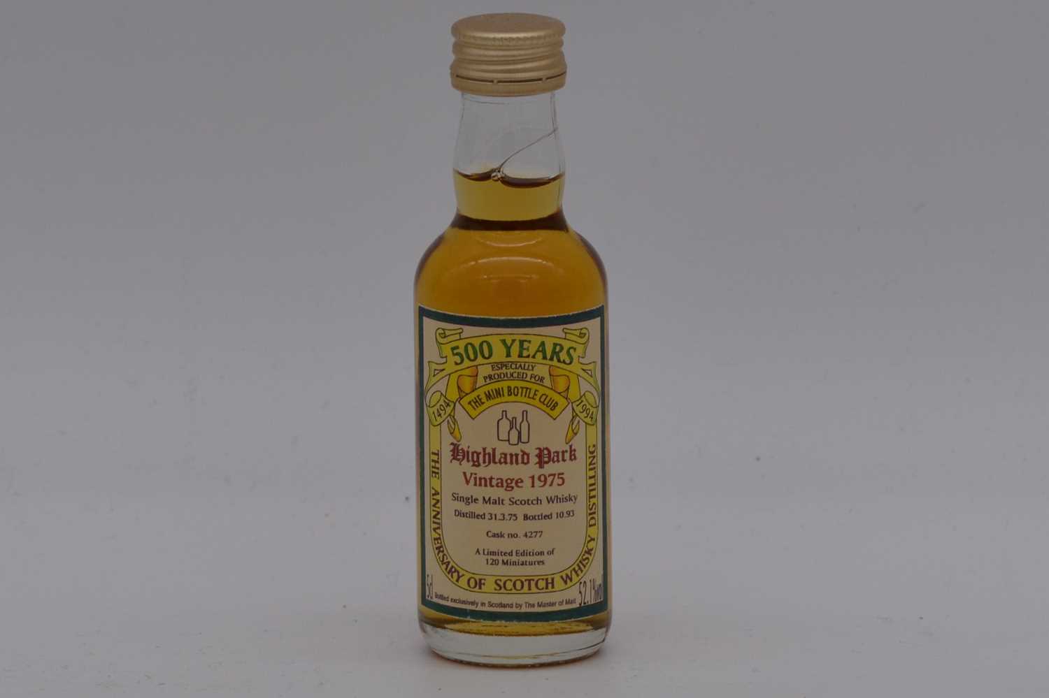 Lot 48 - Mini Bottle Club - Highland Park 1975, Single Cask