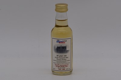 Lot 52 - Mini Bottle Club - Macallan, 25 year old, limited edition bottling