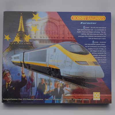 Lot 585 - Hornby OO gauge model railways set R665, Class 373 Eurostar