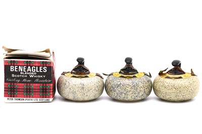 Lot 60 - Collection of Curling Stones and other sporting novelty ceramic miniatures