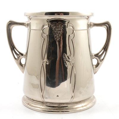 Lot 198 - An Aesthetic movement silver-plated wine cooler, Gebruder Bing Nurnberg