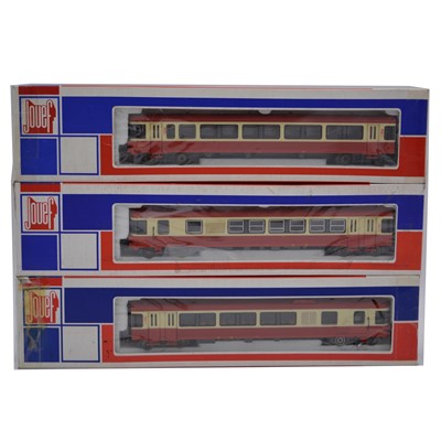 Lot 57 - Jouef HO gauge model railways, ref 8626 SNCF autorail diesel locomotives (x2) etc