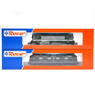 Lot 96 - Two Roco HO model railway diesel locomotives