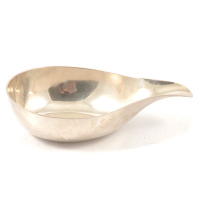 Lot 54 - George II silver pap boat,  indistinct makers mark, London 1750