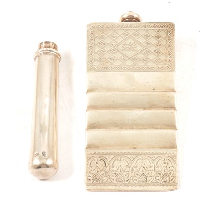 Lot 60 - George III silver dish wedge, John Wakelin & Robert Garrard, London 1797; and a marrow scoop