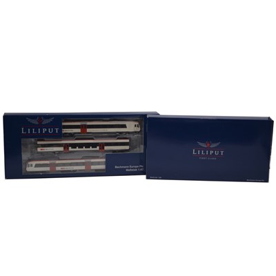 Lot 136 - Liliput Bachmann HO gauge model railways, two sets including ref L133960 type Domino etc