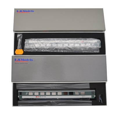 Lot 155 - LS Models Exclusive HO model railway passenger coaches, two ref 47241 Eurofima type ZB
