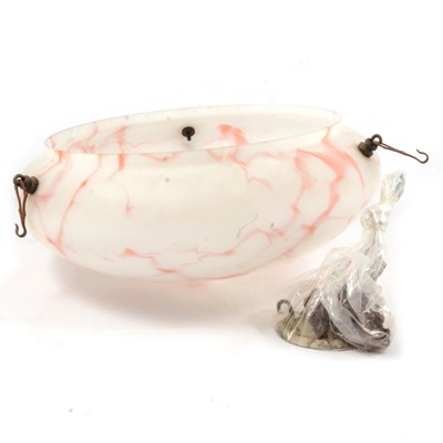 Lot 71 - Mottled glass lamp shade