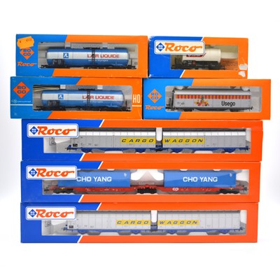 Lot 198 - Seven Roco HO gauge model railway rolling-stock