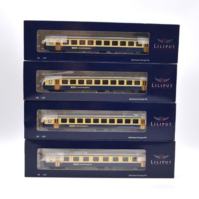 Lot 215 - Four Liliput Bachmann HO gauge model railway passenger coaches