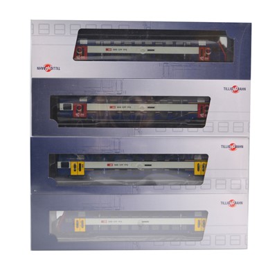 Lot 231 - Tillig Bahn HO gauge model railway passenger coaches, two 2-car sets