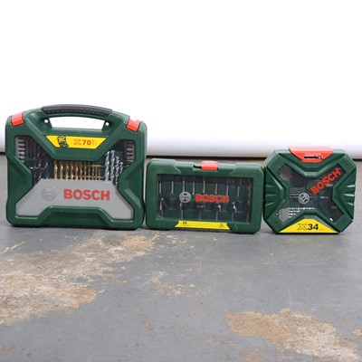 Lot 246 - A box of various drill bits and grinder blades including Makita and Bosch.