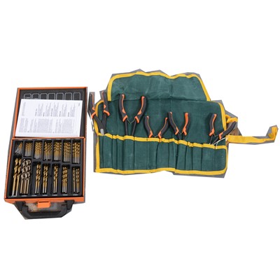 Lot 253 - A Workzone five piece clamp set, various files, wrenches, etc.