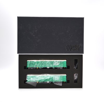 Lot 239 - Models World HO railway 2-van freight set, ref MW1613 Gahkkss 02-6 FRET, boxed.