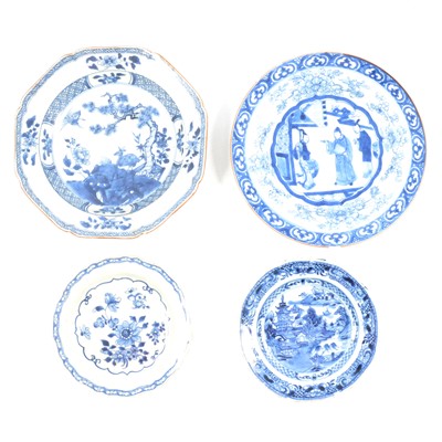 Lot 9 - Collection of Chinese blue and white plates and dishes
