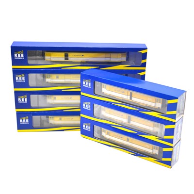 Lot 268 - Seven Ree Modeles HO gauge model railway La Poste coaches.