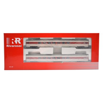 Lot 277 - Rivarossi HO gauge 2-car passenger coach set, ref HR3002 ETR 450 'Pendolino'