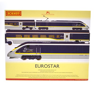 Lot 593 - Hornby OO gauge model railway locomotive set ref R3215 Eurostar train pack