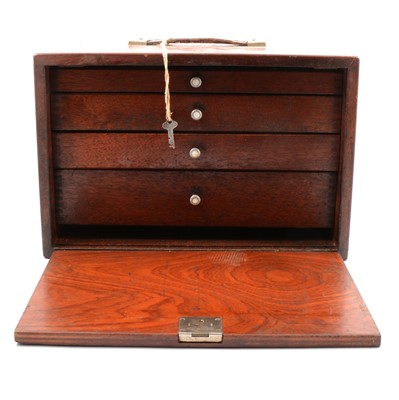 Lot 118 - Walnut engineers toolbox