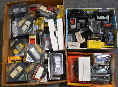 Lot 108 - A good quantity of mostly 1:43 and 1:87 scale model cars and vehicles