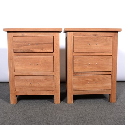 Lot 399 - Two Brooklyn oak bedside tables