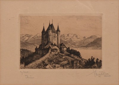 Lot 195 - After Brooking, four maritime prints, other prints and etchings