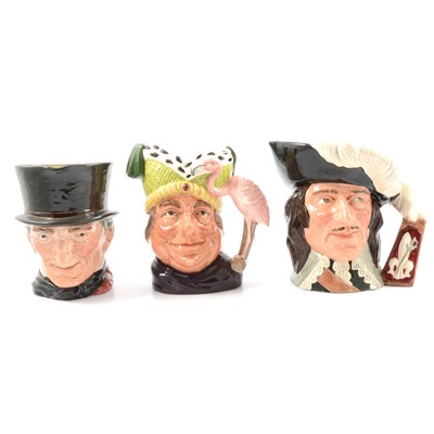 Lot 37 - Eighteen large-size character jugs, mostly Royal Doulton