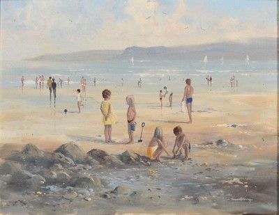 Lot 194 - Richard Blo***, Beach scene, and other pictures