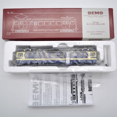 Lot 505 - Bemo HOe model railway locomotive ref 1281 323 MOB BDe 4/4 300, boxed.