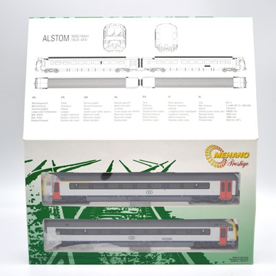 Lot 393 - Mehano Prestige HO railway locomotive set ref T257 Alstom NMBS MW41 SNCB AR41
