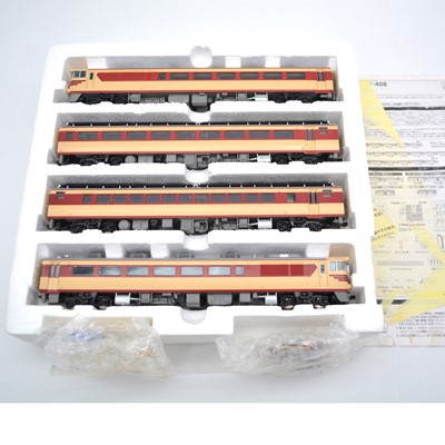 Lot 576 - Tomix HO gauge model railways 4-car set ref 9032 JNR Limited Express series KIHA181