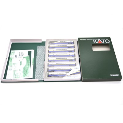 Lot 695 - Kato N gauge model railway set, ref 10-293 8-car E4 series 'Max' (add-on)