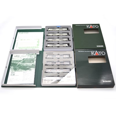 Lot 696 - Kato N gauge model railway sets, two including ref 10-388 JR 223-1000 series electric car