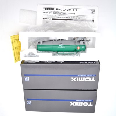 Lot 578 - Tomix HO gauge model railways, two ref HO-728 Private owner tank wagon type TAKI1000