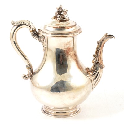 Lot 72 - William IV silver coffee pot, Paul Storr (Storr & Mortimer), London 1831