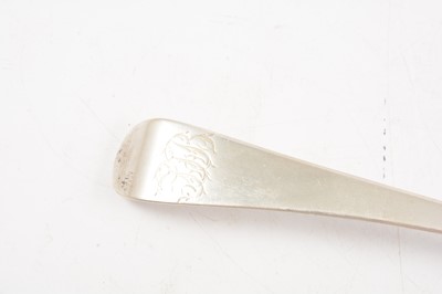 Lot 58 - Pair of George III silver basting spoons, probably William Sumner, London 1802