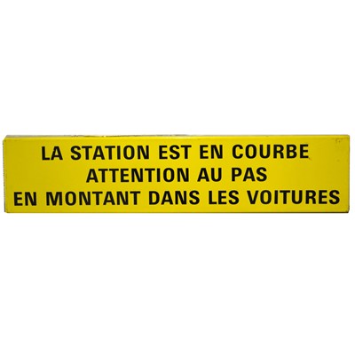 Lot 63 - Original French railway station enamel sign 17cm by 76cm.