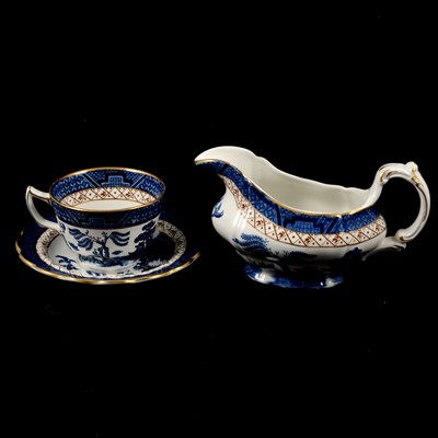 Lot 55 - A Booth's earthenware table service, Real Old Willow