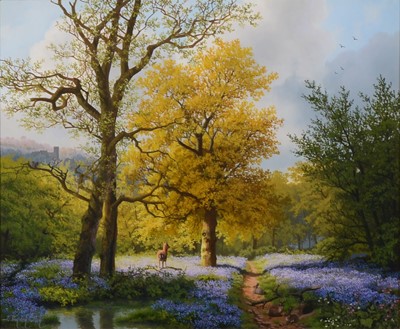 Lot 127 - Daniel Van der Putten, Bluebells in Mantle Heath