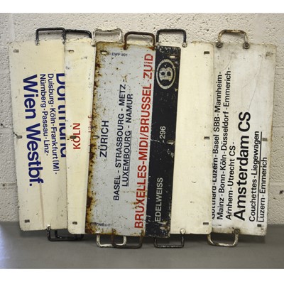 Lot 794 - German railway train plates, six including Dortmund / Hannover - Paris etc