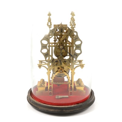 Lot 162 - Brass skeleton clock, Count, Sleaford