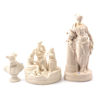 Lot 13 - Four Parian items