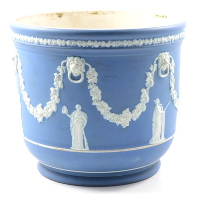 Lot 38 - Wedgwood blue jasperware jardinière