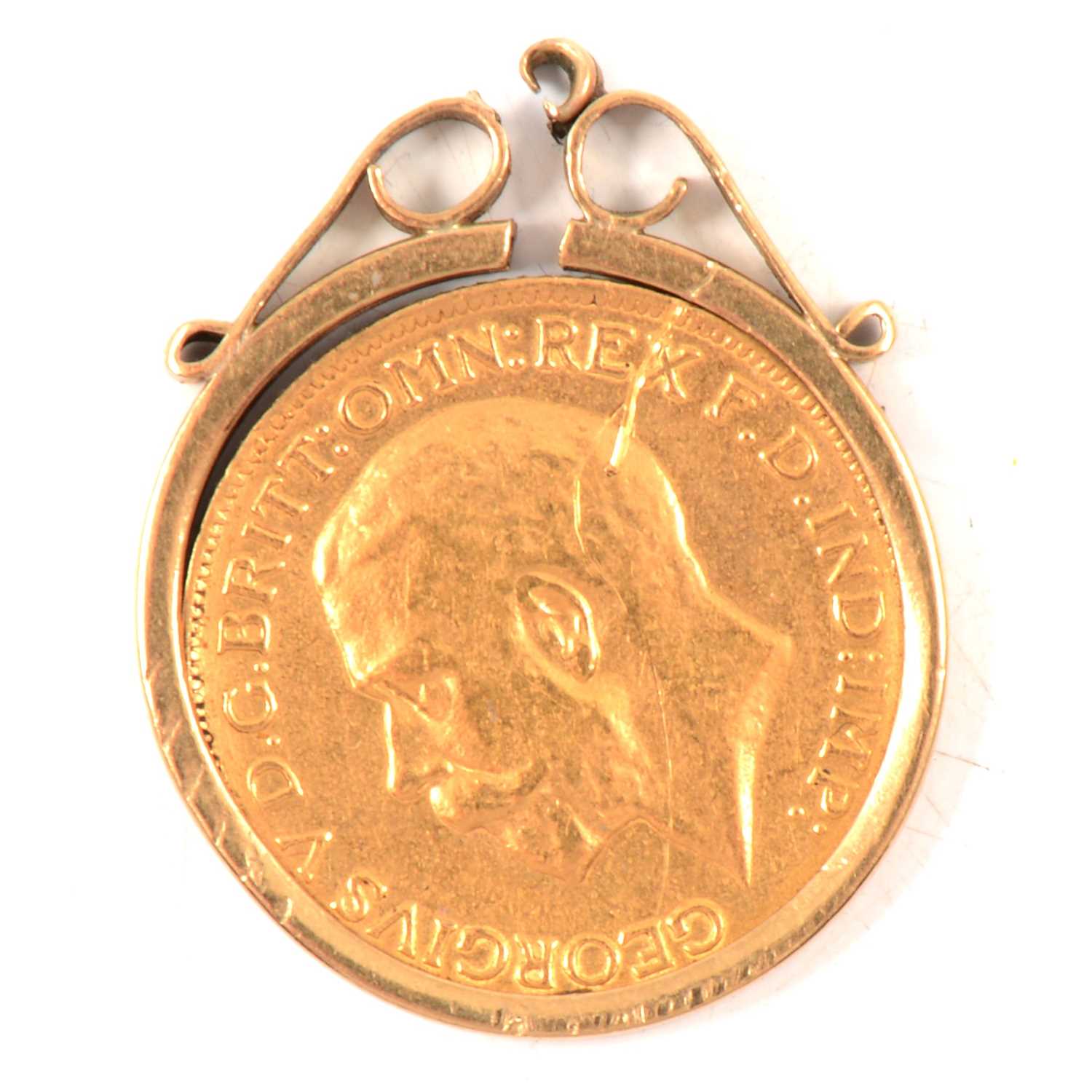 Lot 100 - A Gold Full Sovereign pendant.