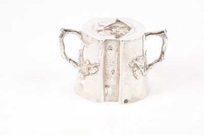 Lot 46 - Chinese silver three piece tea set
