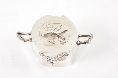 Lot 46 - Chinese silver three piece tea set