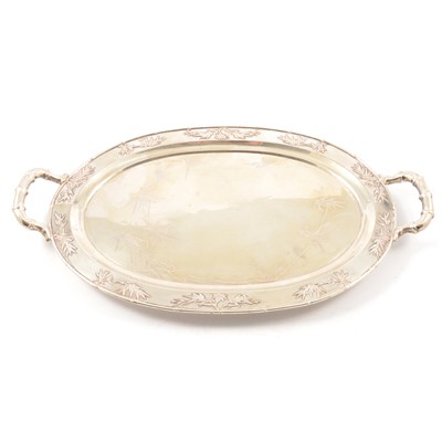 Lot 47 - Chinese silver tea tray