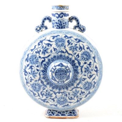 Lot 12 - Chinese porcelain moon flask