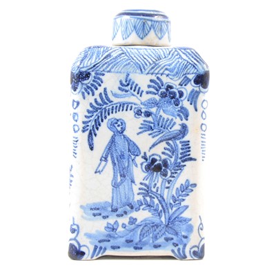 Lot 3 - English Delft tea caddy