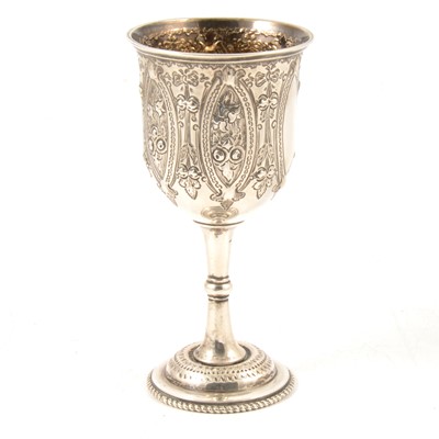 Lot 84 - Victorian silver goblet, maker's mark GU, Birmingham 1886